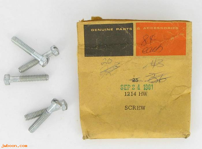       1214HW (    1214HW): Screw, 10-24 x 1-1/16" fillister head, front brake - NOS - FL,FLH