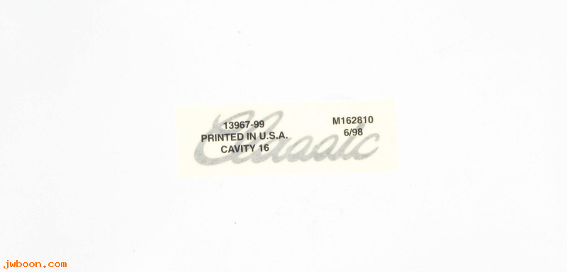   13967-99 (13967-99): Decal, front fender "Classic" - NOS - Touring