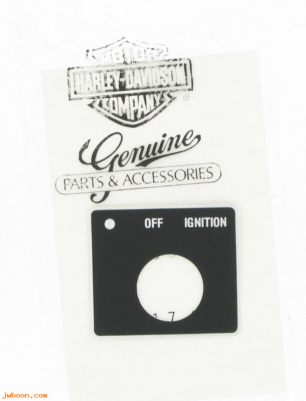   14117-90 (14117-90): Label / decal - ignition switch - NOS - FXDB 1991, Dyna Glide Stu