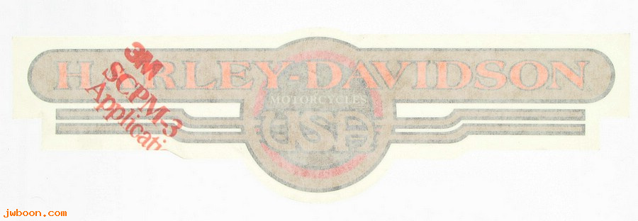   14261-91 (14261-91): Decal, fuel tank  "Harley-Davidson motorcycles  USA" - NOS - FXDL