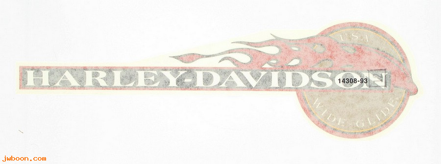   14308-93 (14308-93): Decal, fuel tank - right - NOS - FXDWG '93-'95, Dyna Wide Glide