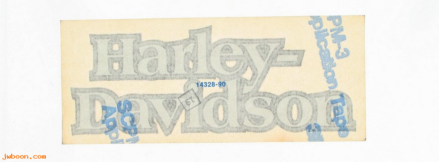   14328-90 (14328-90): Decal, fuel tank   "Harley-Davidson" 2 1/2" x 7" - NOS-FLTC,FLHTC