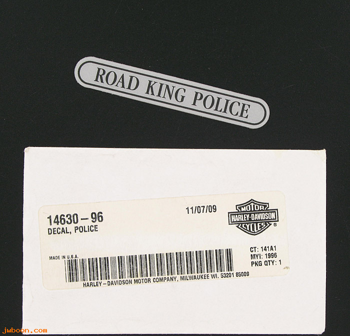   14630-96 (14630-96): Decal, tachometer bracket - police - NOS - FLHP/I, FLHPE/I