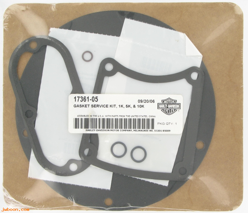   17361-05 (17361-05): Service gasket kit, 1K, 5K, 10K - NOS - Twin Cam '99-'06