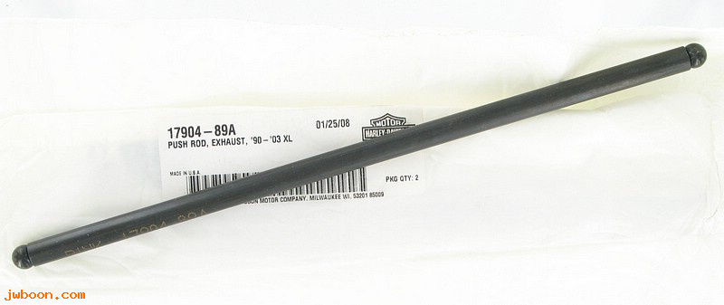   17904-89A (17904-89A): Push rod, exhaust - NOS - Sportster XL '91-'03. Buell '95-'02