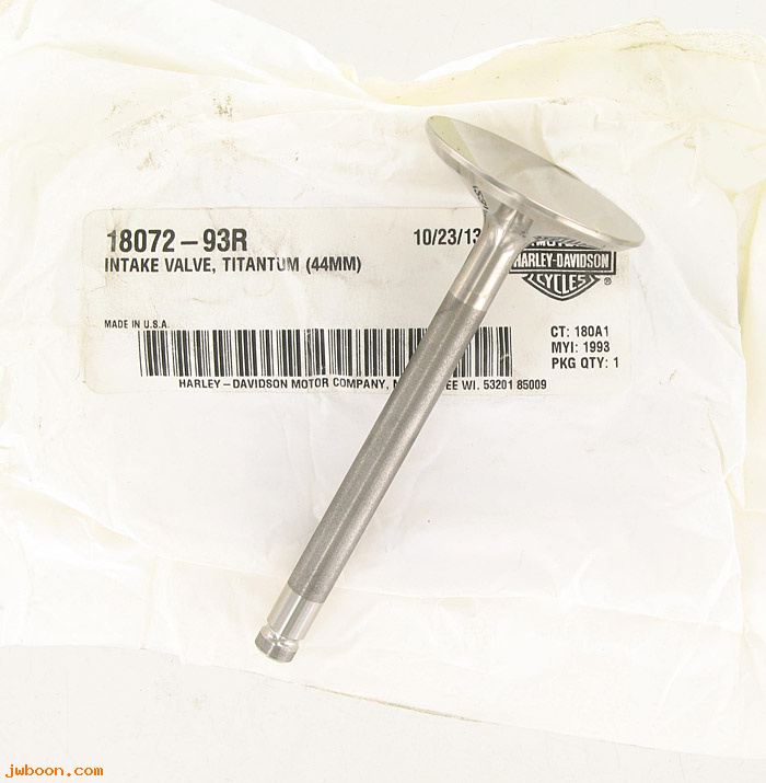   18072-93R (18072-93R): Intake valve - 44mm - NOS - Sportster. XR750 '96-