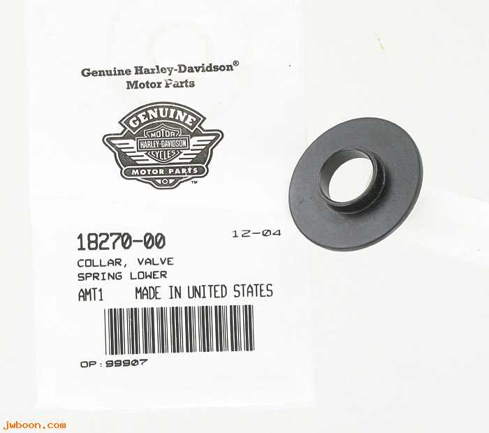   18270-00 (18270-00): Collar, valve spring - lower - NOS - EVO, Twin Cam