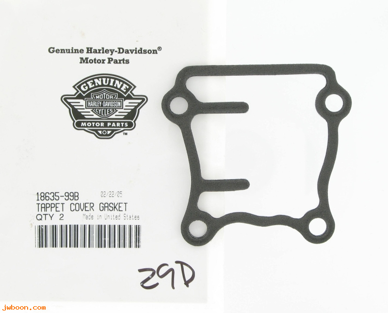   18635-99B (18635-99B): Gasket, tappet cover - NOS - Twin Cam '99-