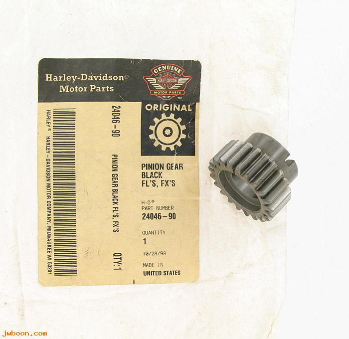   24046-90 (24046-90): Pinion gear, black - NOS - Evo 1340cc '90-'92