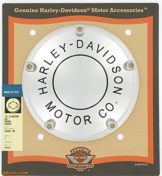   25339-99 (25339-99): Derby cover, 5-hole - H-D motor co. collection - NOS - Big Twins