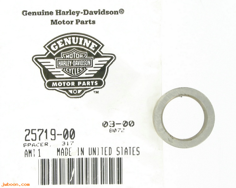   25719-00 (25719-00): Spacer  .317" - NOS - Twin Cam '01-'06