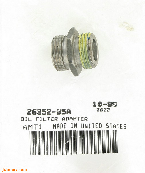   26352-95A (26352-95A): Adapter - oil filter - NOS - Evo 1340cc, Twin Cam '95-