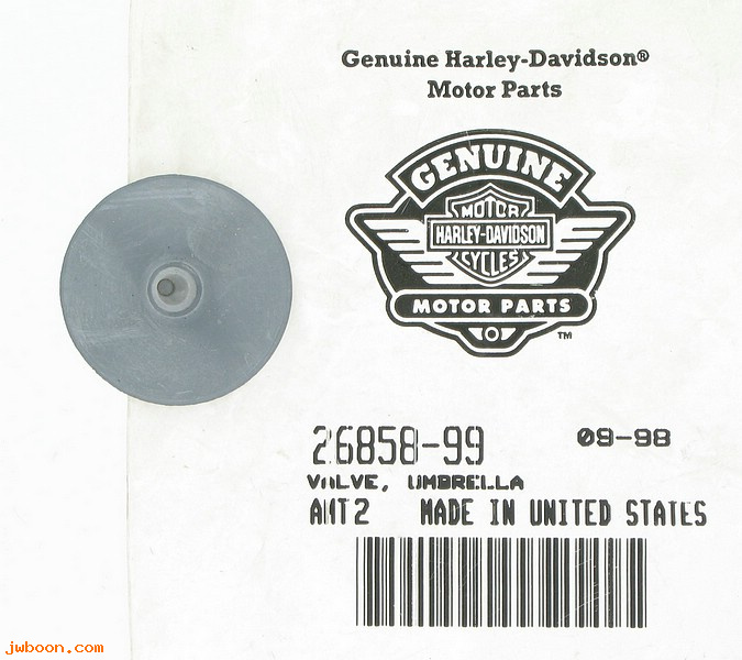   26858-99 (26858-99): Breather valve - umbrella - NOS - Twin Cam '99-