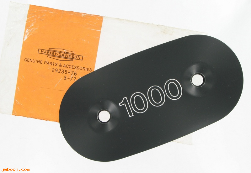   29235-76 (29235-76): Trim, air cleaner "1000" (1000 is silver) - NOS-XLCR,XLH,XLCH