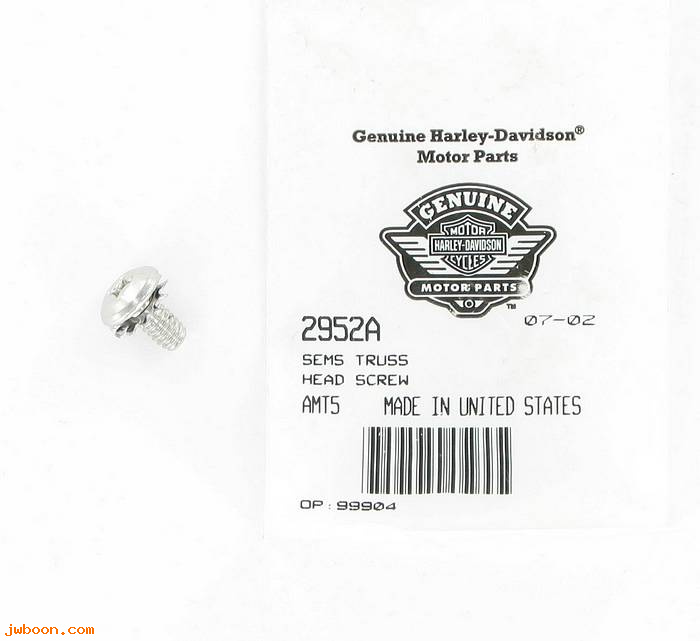       2952A (    2952A): Screw, 1/4"-20 x 1/2" Pozidriv truss head - w.lockw. NOS - XL