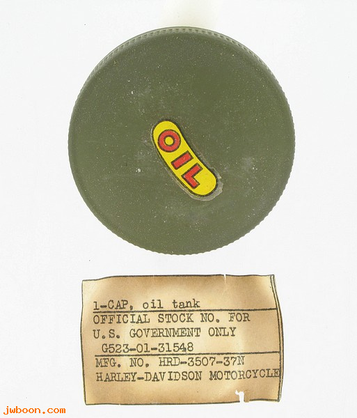    3507-37N (61104-37): Cap, oil tank  -  Eaton - NOS - 750cc '37-'73. G523-01-31548