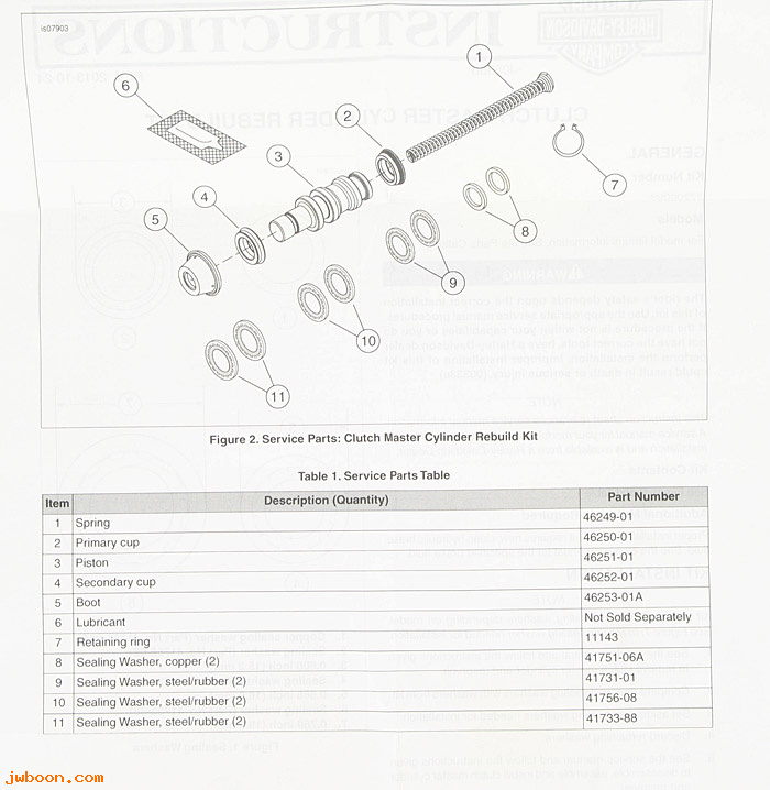   37200096 (37200096): Rebuild kit, hydraulic clutch master cylinder - NOS