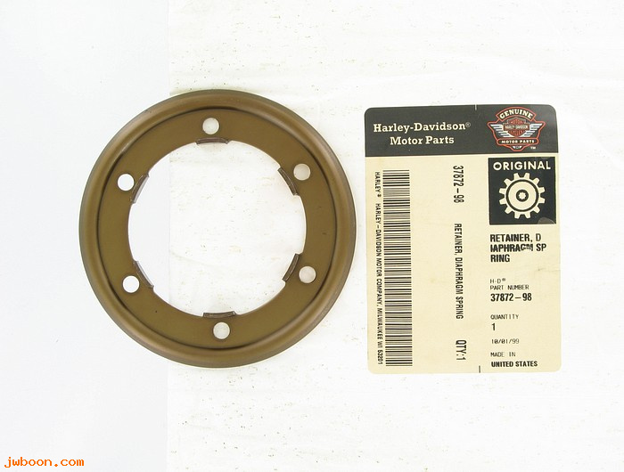   37872-98 (37872-98): Retainer, diaphragm spring - NOS - Big Twins '98-'01