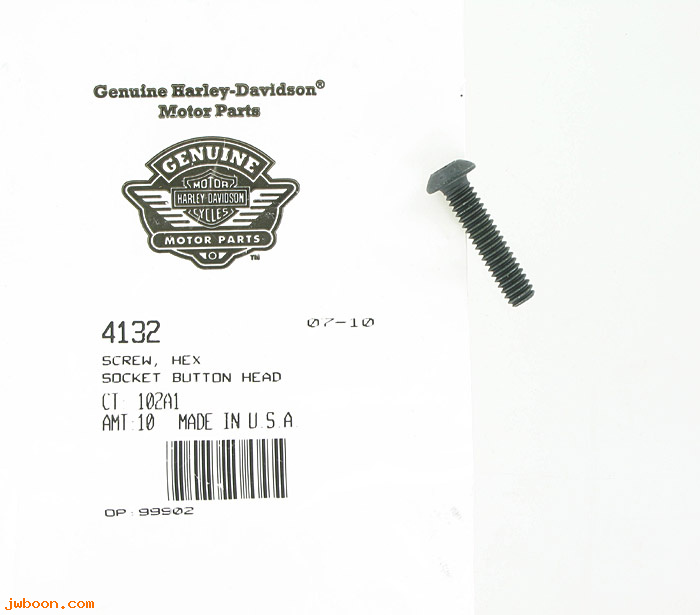       4132 (    4132): Screw, 1/4"-20 x 1-1/8" Torx button hd - NOS - V-rod.Sportster XL