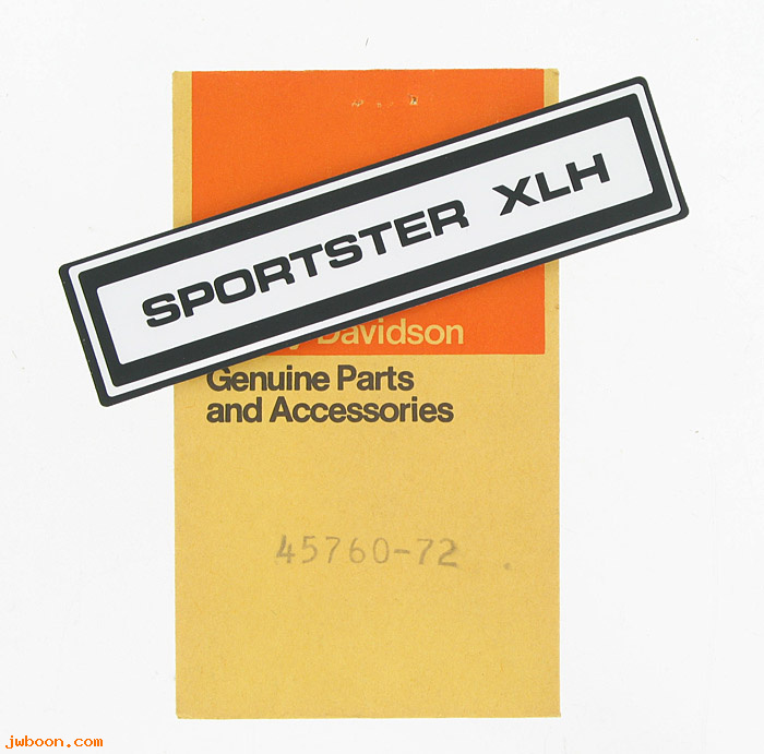   45760-72 (45760-72): Decal "Sportster XLH" - NOS - Ironhead Sportster XLH '72-'76. AMF