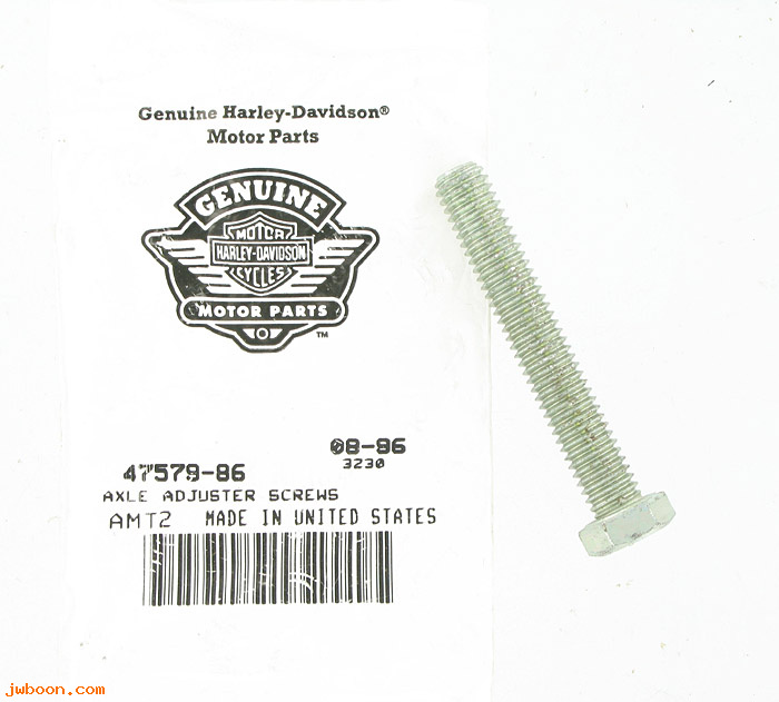   47579-86 (47579-86): Axle adjuster screw - NOS - Softail, FXST '86-'92