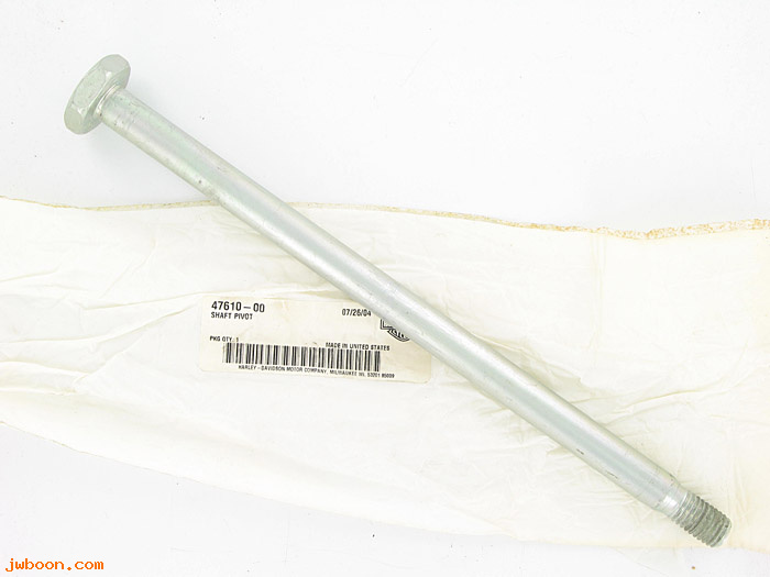   47610-00 (47610-00): Pivot shaft - swingarm - NOS - Softail, FXST '00-'07