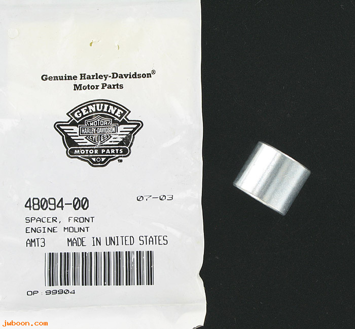   48094-00 (48094-00): Spacer - front engine mount - NOS - Softail, FXST '00-