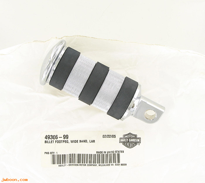   49306-99 (49306-99): Billet footpeg, wide band - large - NOS