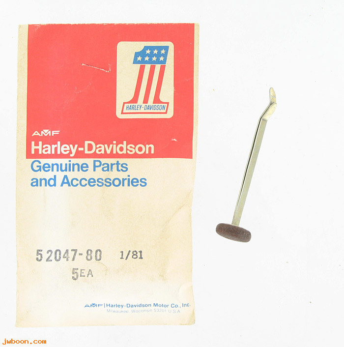   52047-80 (52047-80 / 91001-81): Seat button, long, pre-bent - NOS