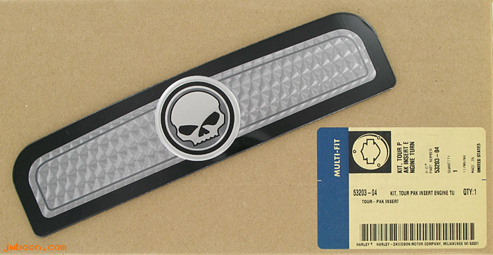   53203-04 (53203-04): Tour-Pak lid insert - Skull and Grind - NOS