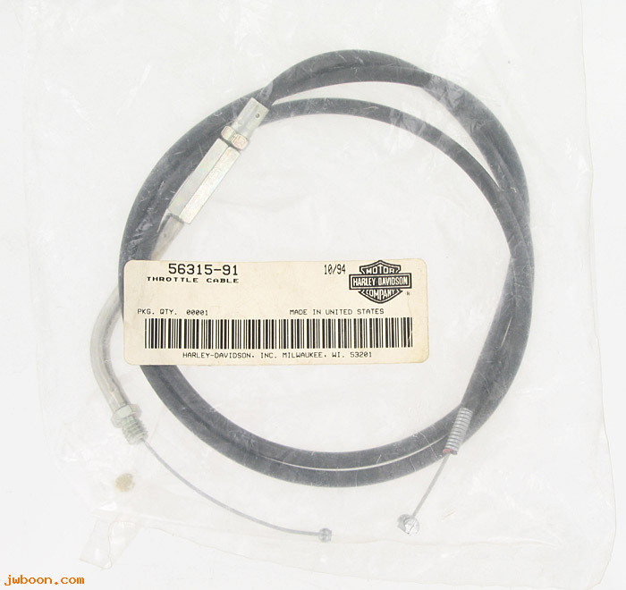   56315-91 (56315-91): Throttle control cable - NOS