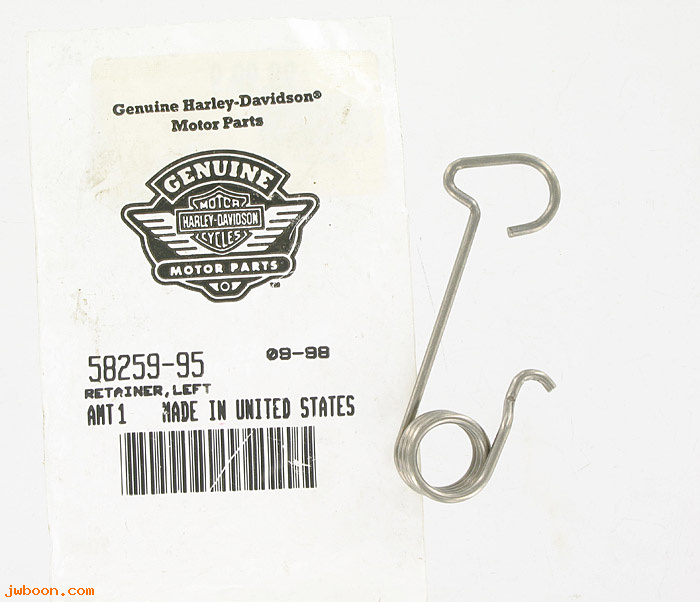   58259-95 (58259-95): Retainer, left - NOS - Softail detachable windshield