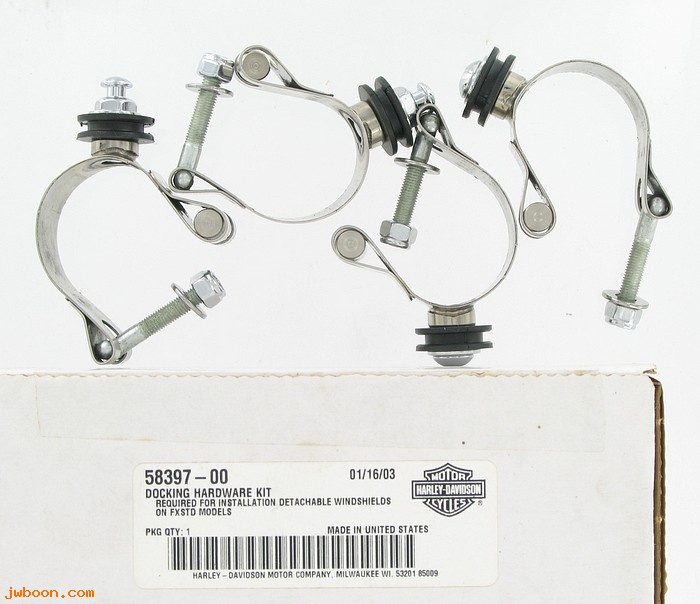   58397-00 (58397-00): Docking hardware for detachable windshield - NOS - FXSTD '00-'07