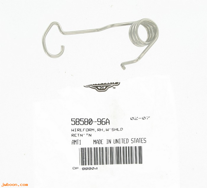   58580-96A (58580-96A): Wire form - right, windshield retention - NOS