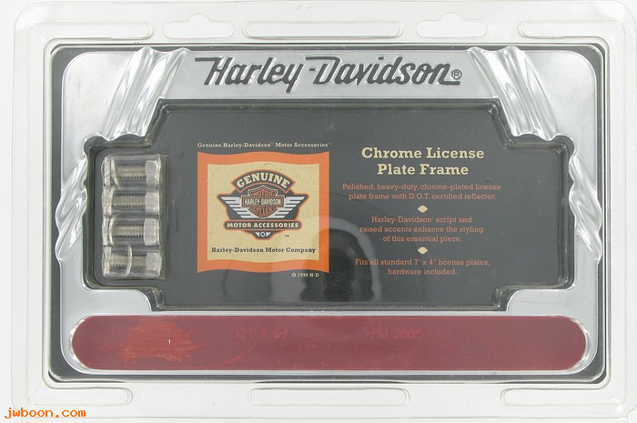   59141-98 (59141-98): Frame, license plate - "Harley-Davidson" script - NOS