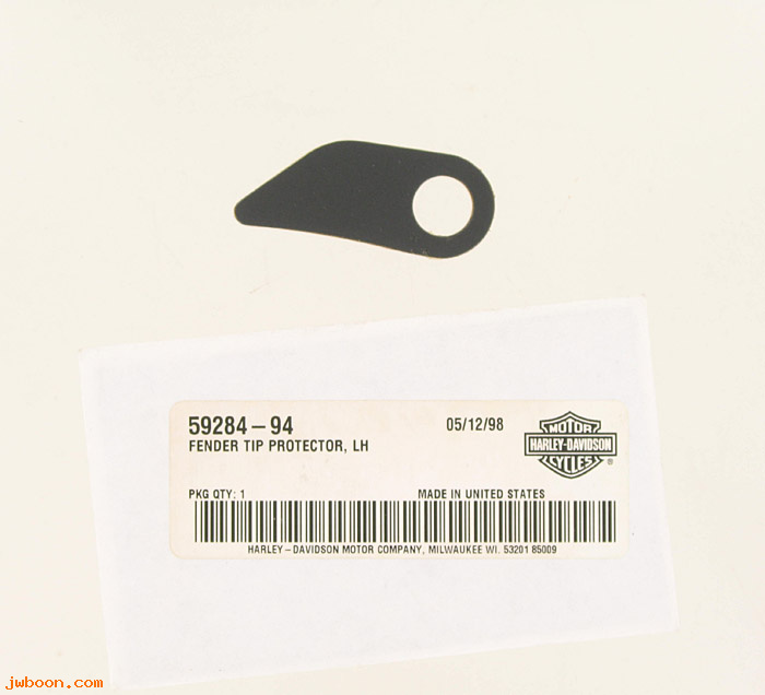   59284-94 (59284-94): Fender tip protector - left - NOS - FXDS-CON '94-'00.  FXDP '04