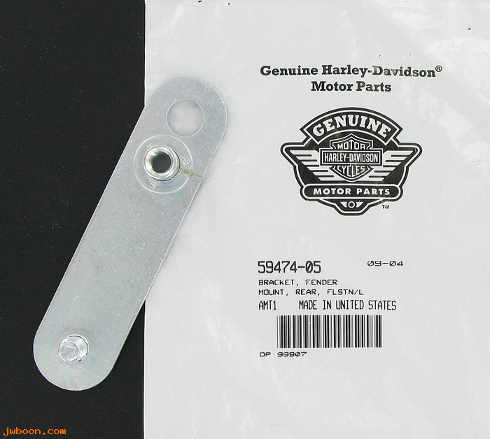   59474-05 (59474-05): Bracket, fender mount - rear - NOS - FLSTN 05-06, Softail DeLuxe