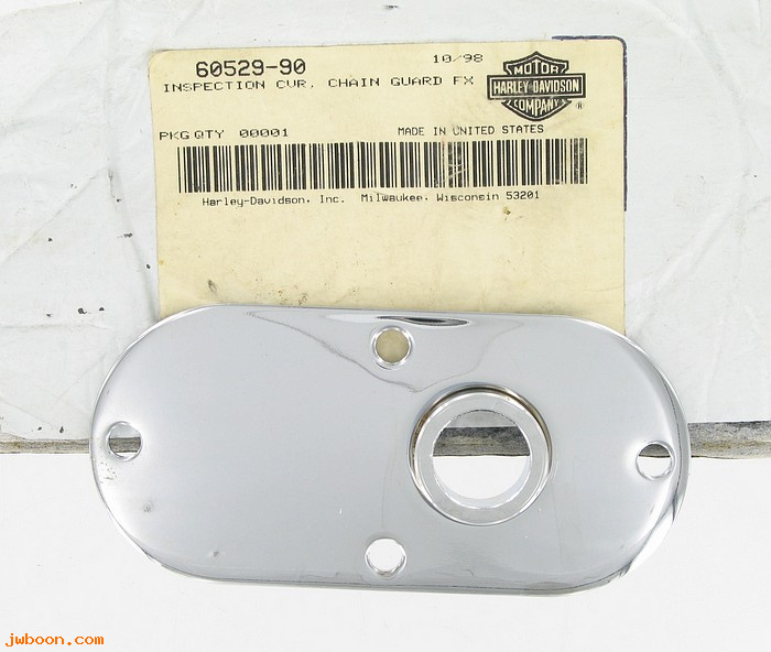   60529-90 (60529-90): Inspection cover, w.shifter hole - primary - NOS - FXD '91-'99