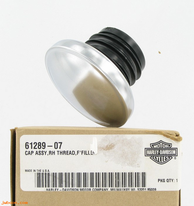   61289-07 (61289-07): Fuel tank filler cap - right hand thread - NOS - XL883N, XL1200N