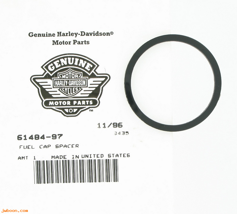   61484-97 (61484-97): Spacer, fuel cap, NOS - Softail 96-earlier, with later repl.tanks