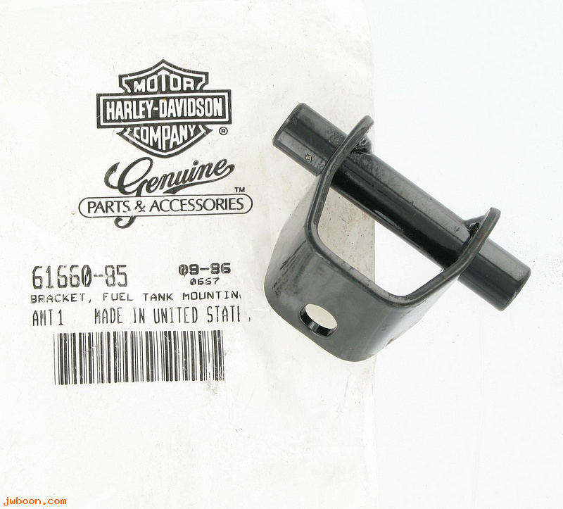   61660-85 (61660-85): Bracket,fuel tank mtg,upper,threaded,NOS - FX's  Softail '91-'99