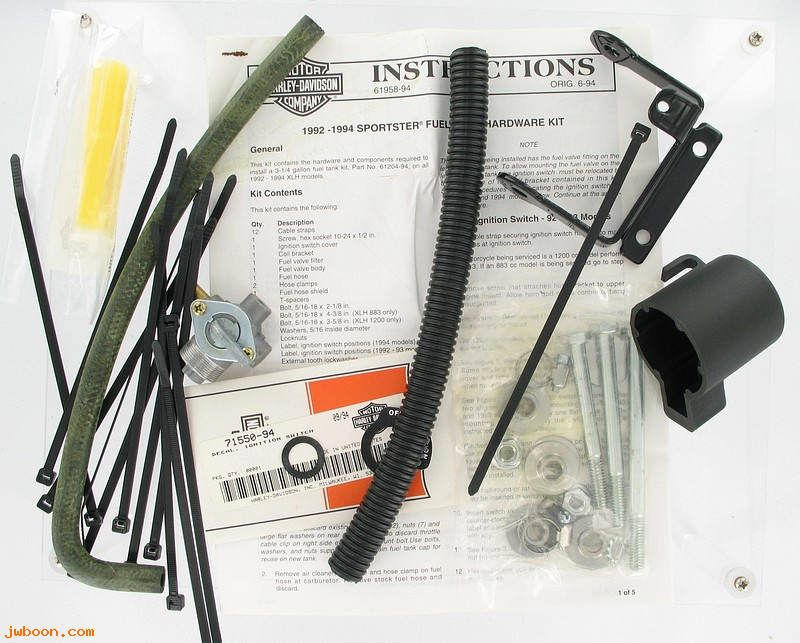   61958-94 (61958-94): Fuel tank installation hardware kit - NOS - Sportster XL '92-'94