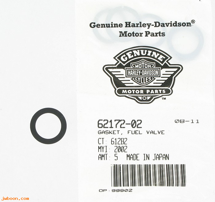   62172-02 (62172-02): Gasket - fuel valve - NOS