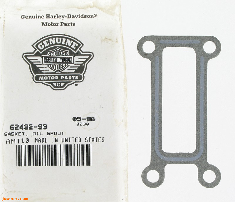   62432-93 (62432-93): Gasket, oil fill spout - NOS - Touring '93-'01