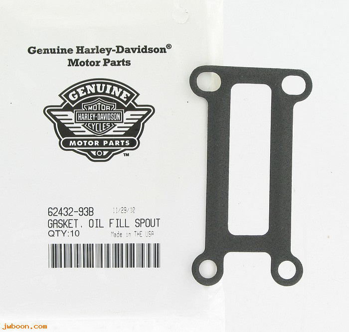   62432-93B (62432-93B): Gasket, oil fill spout - NOS - Touring '93-'06