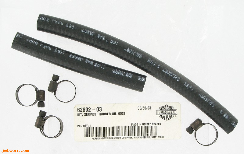   62602-03 (62602-03): Service kit - rubber oil hose - NOS - Softail