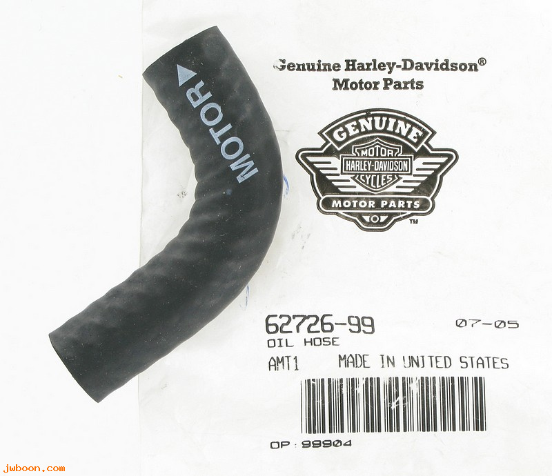   62726-99 (62726-99): Oil hose - NOS - FXD, Dyna '99-'05.  Touring '99-'06