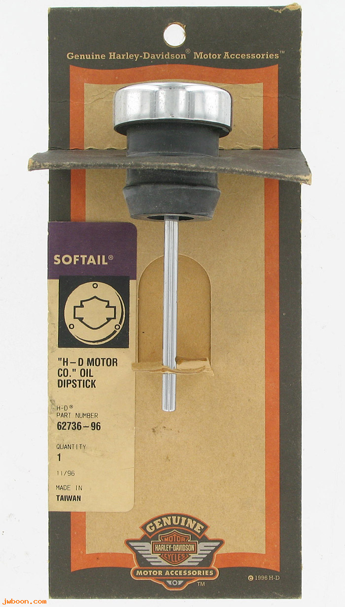   62736-96 (62736-96): Oil tank dipstick - H-D Motor co. collection - NOS - FXST 84-99