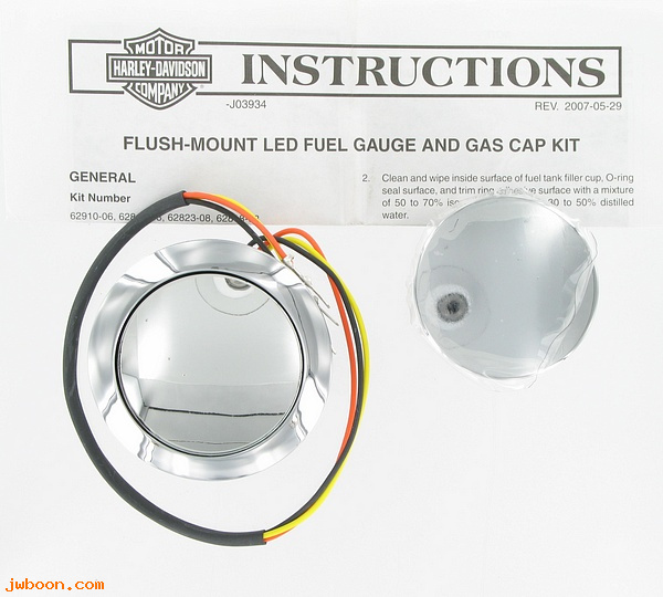   62811-08 (62811-08): Flush mount fuel cap and gauge kit - NOS - FXCW/C '08-