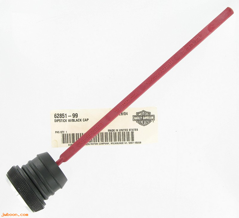   62851-99 (62851-99): Dipstick with black cap - NOS - FXD, Dyna '99-'05